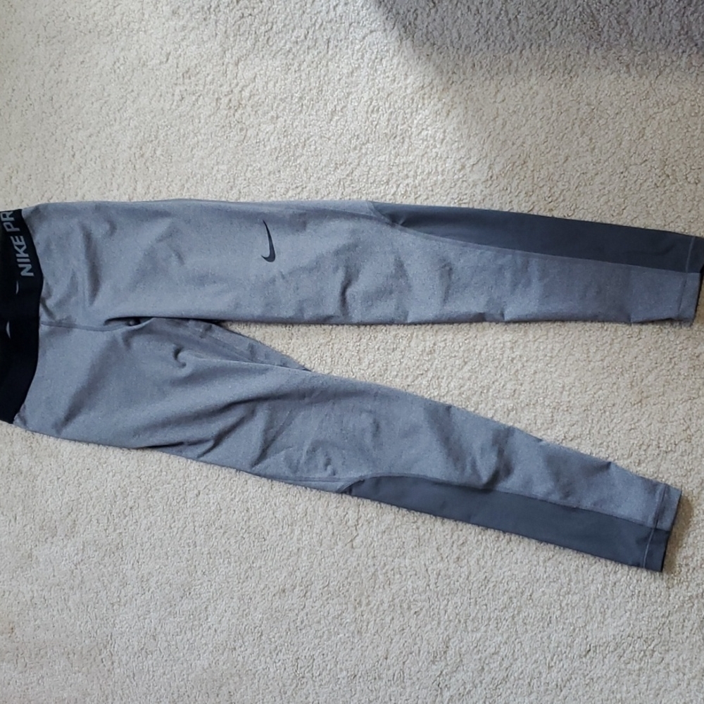 Grey Nike Pro dri-fit leggings, size small